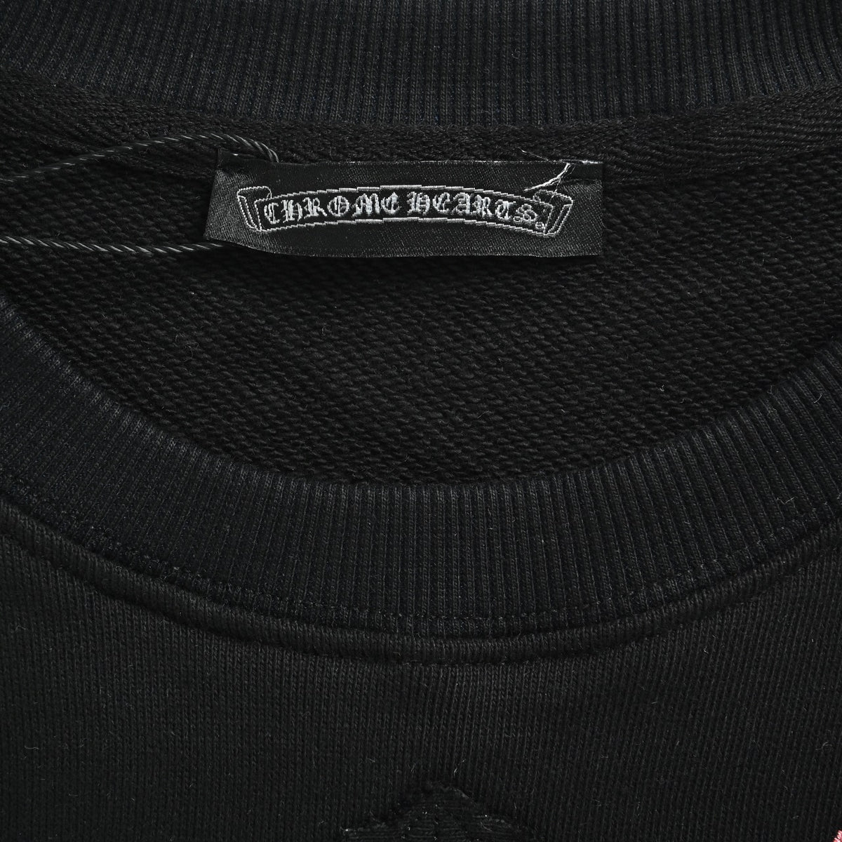 Chrome Hearts Gothic Collar Crewneck Sweatshirt – Black
