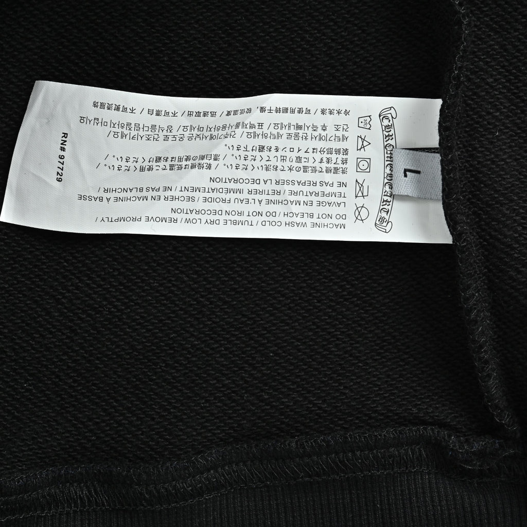 Chrome Hearts Gothic Collar Crewneck Sweatshirt – Black