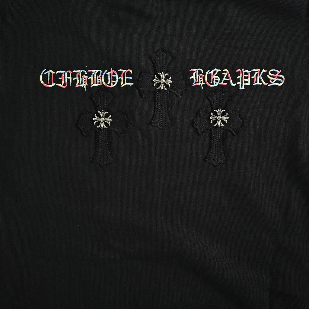 Chrome Hearts Gothic Collar Crewneck Sweatshirt – Black