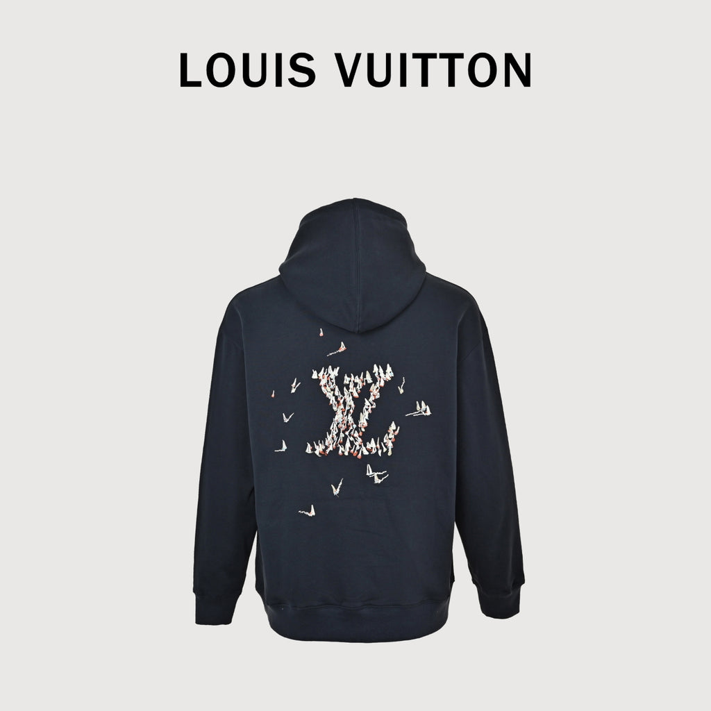 Louis Vuitton LV Sailboat Embroidered Hoodie – Navy