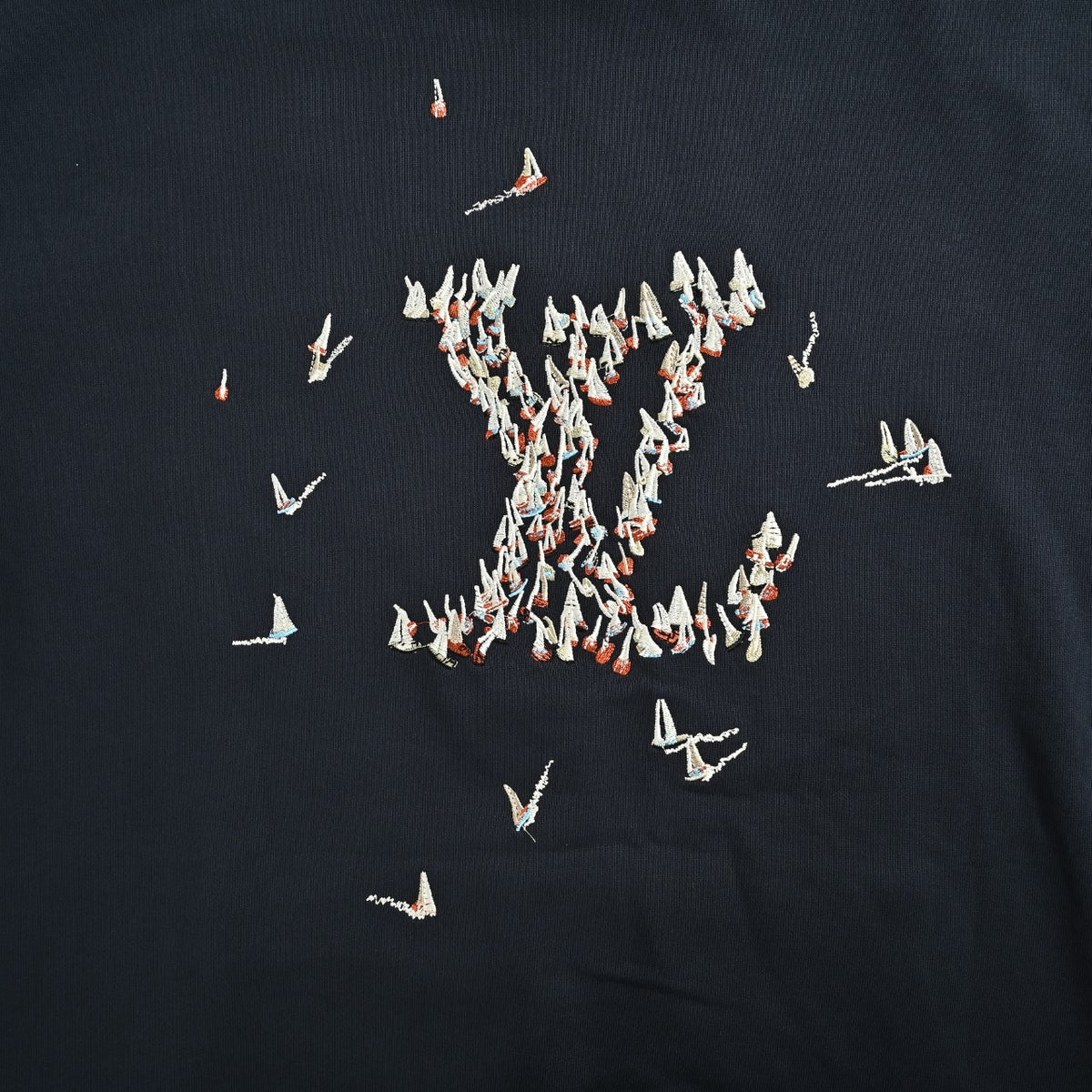 Louis Vuitton LV Sailboat Embroidered Hoodie – Navy