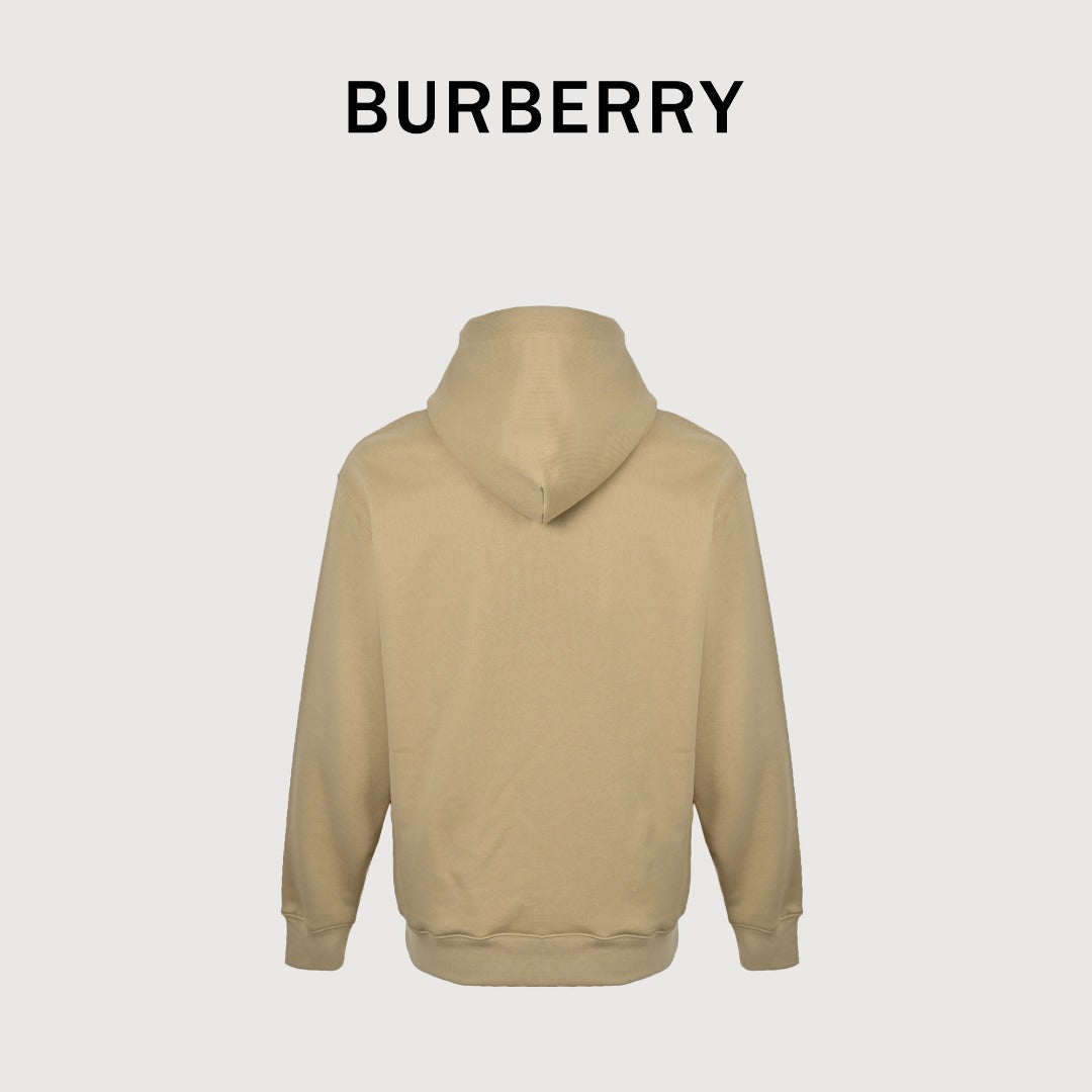 Burberry BBR Lunar New Year Flocked Embroidered Warhorse Hoodie – Khaki