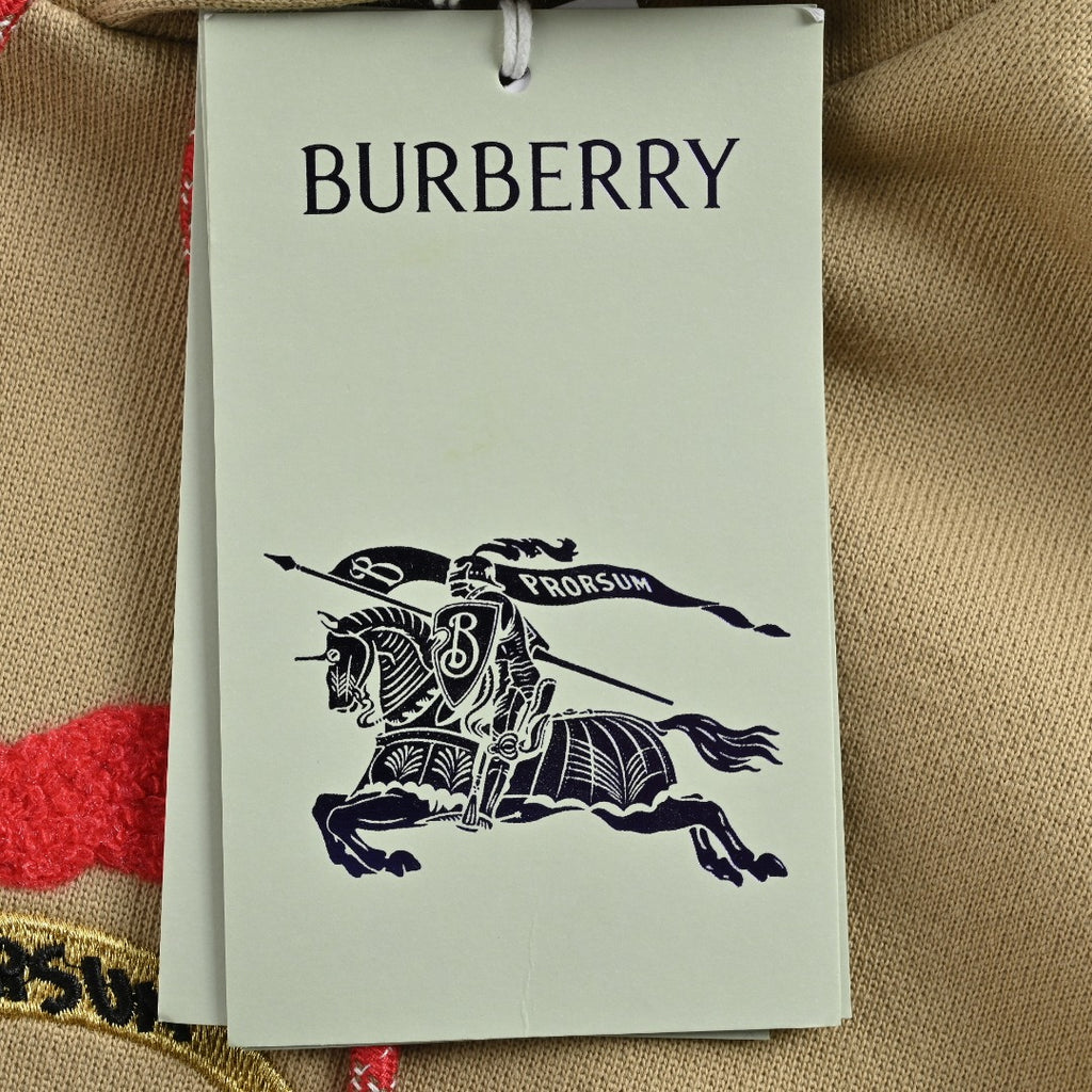 Burberry BBR Lunar New Year Flocked Embroidered Warhorse Hoodie – Khaki