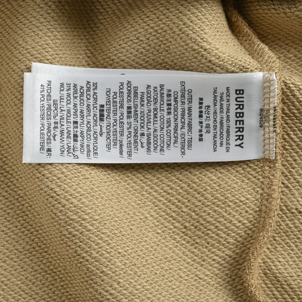 Burberry BBR Lunar New Year Flocked Embroidered Warhorse Hoodie – Khaki