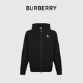 Burberry BBR Check Warhorse Embroidered Full-Zip Hoodie – Black