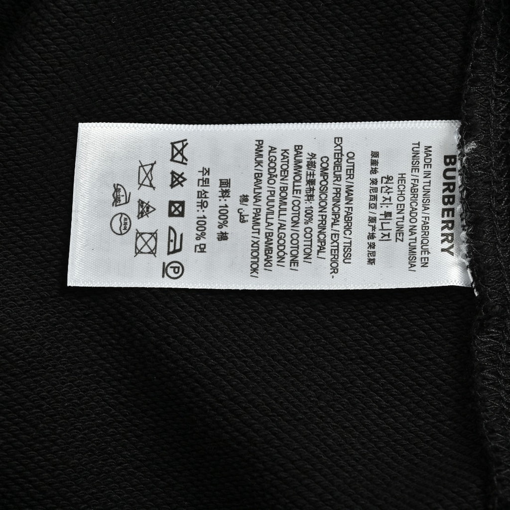 Burberry BBR Check Warhorse Embroidered Full-Zip Hoodie – Black