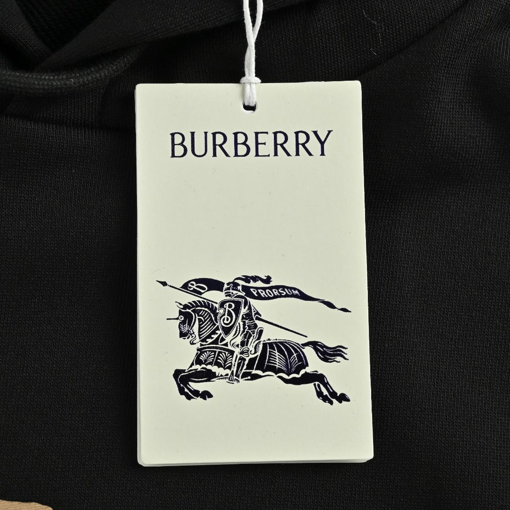 Burberry BBR Warhorse Embroidered Matching Set Hoodie – Black