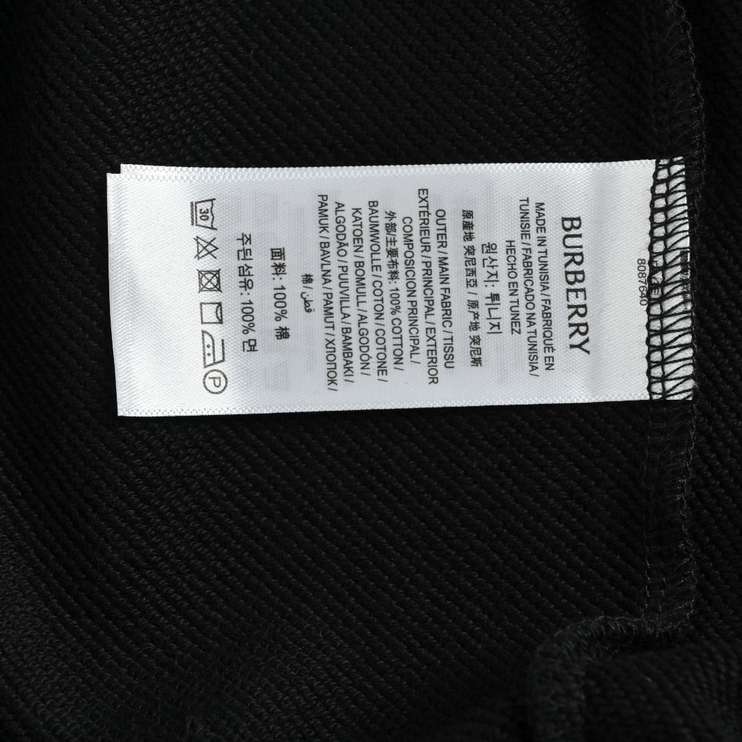 Burberry BBR Warhorse Embroidered Matching Set Hoodie – Black