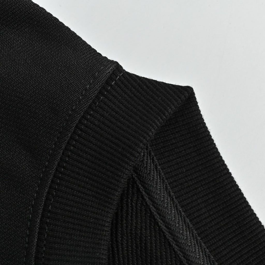 Burberry BBR Eight-Color Embroidered Logo Crewneck Sweatshirt – Black
