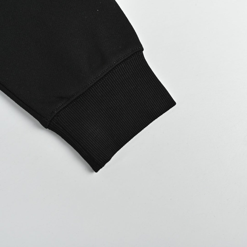 Burberry BBR Eight-Color Embroidered Logo Crewneck Sweatshirt – Black