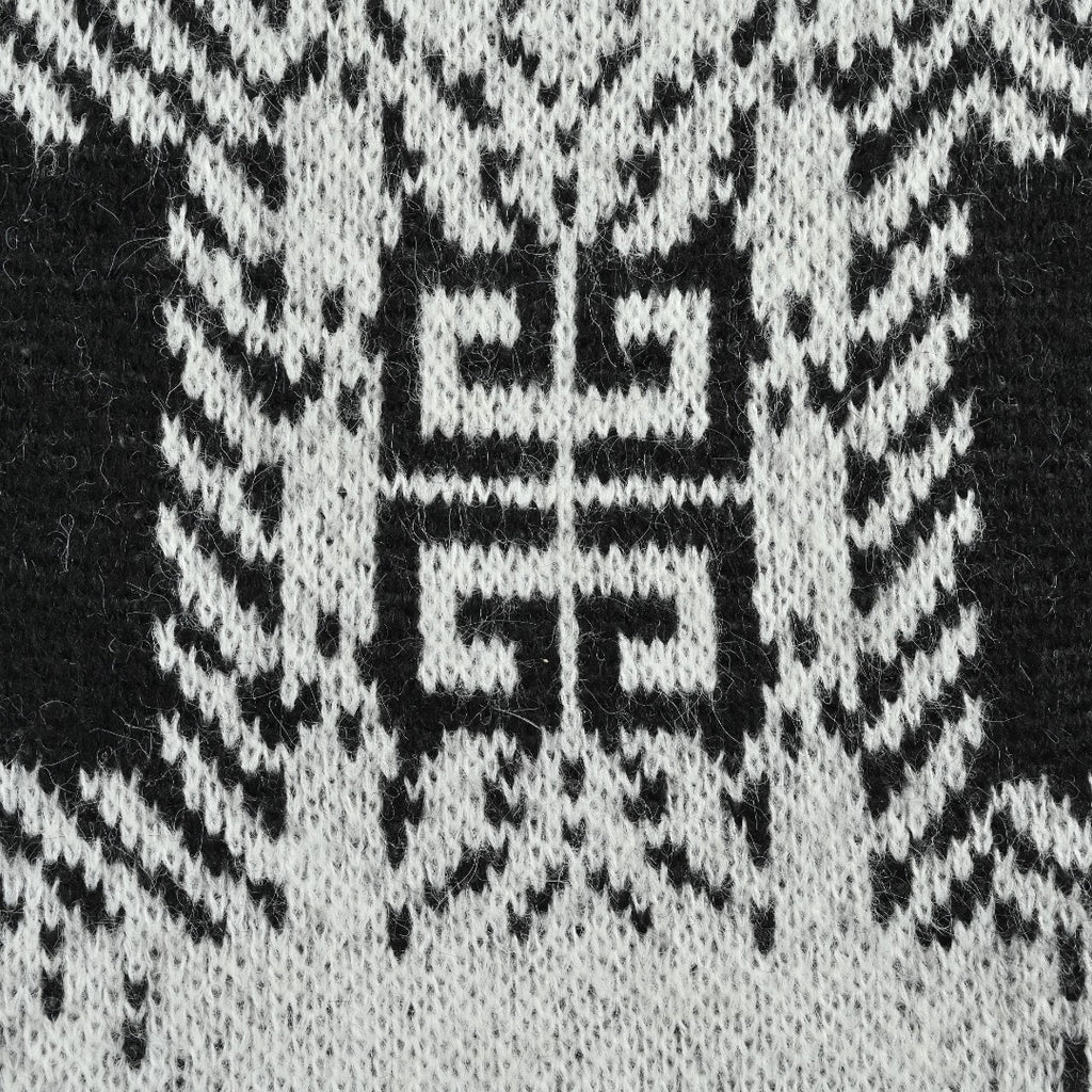Givenchy 25FW All-Over Check Mohair Knit Sweater – Black/White