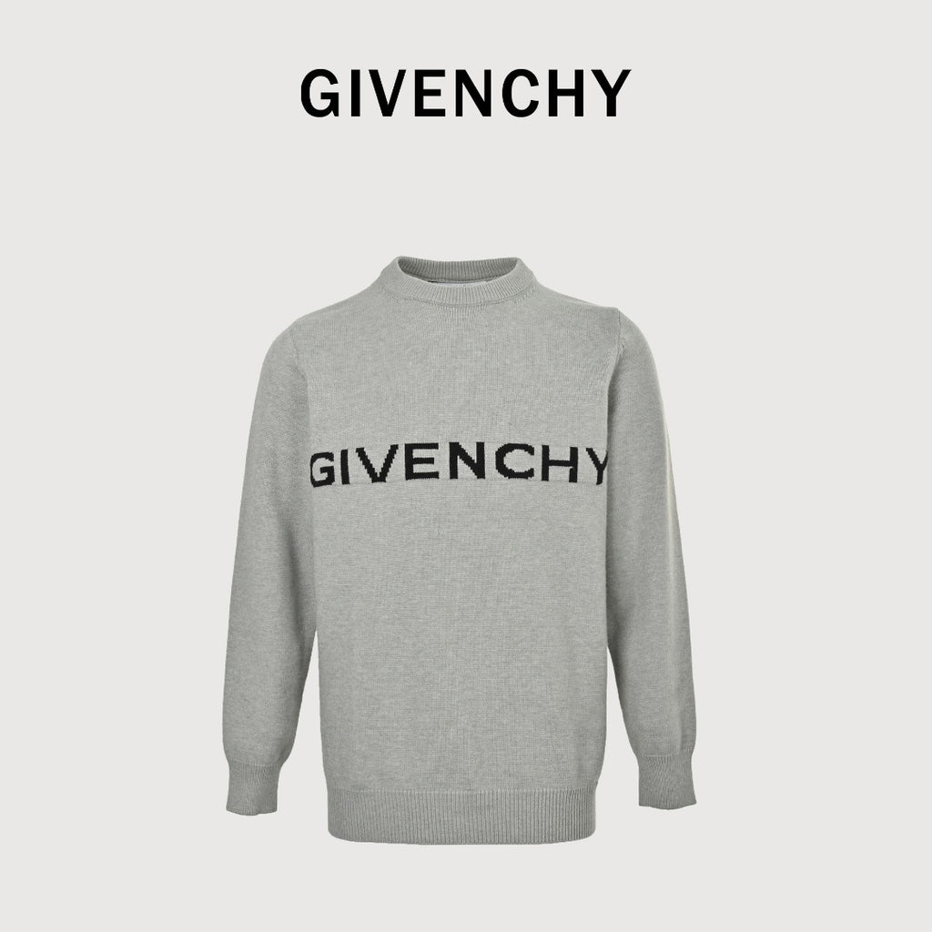 Givenchy x Disney Embroidered Character Jacquard Crewneck Sweater – Grey