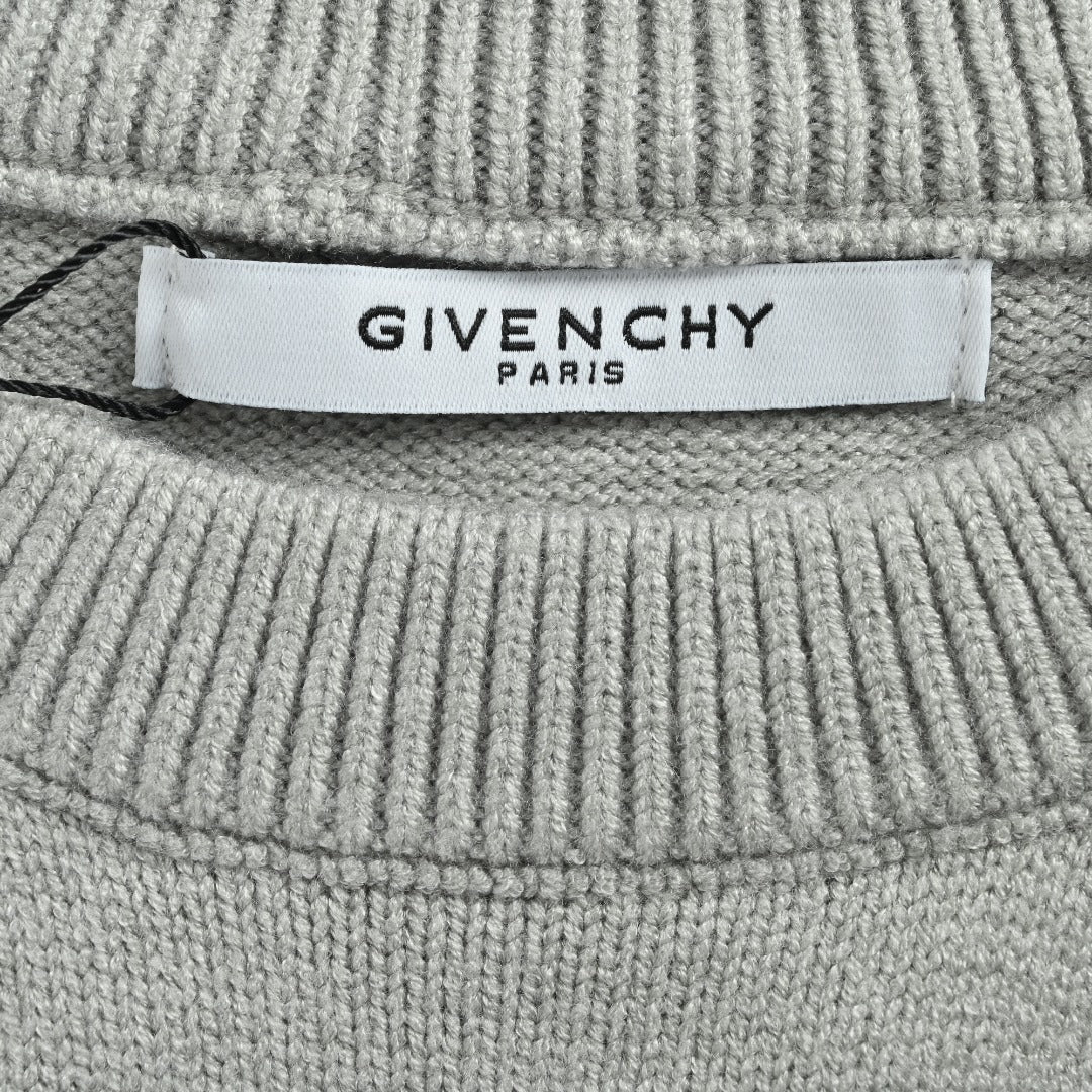Givenchy x Disney Embroidered Character Jacquard Crewneck Sweater – Grey