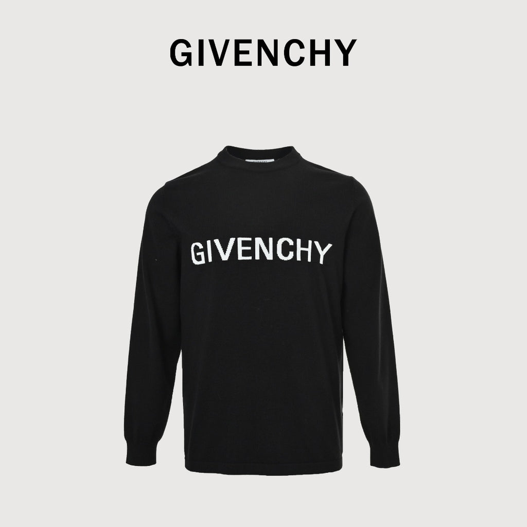Givenchy 4G Logo Jacquard Crewneck Sweater – Black