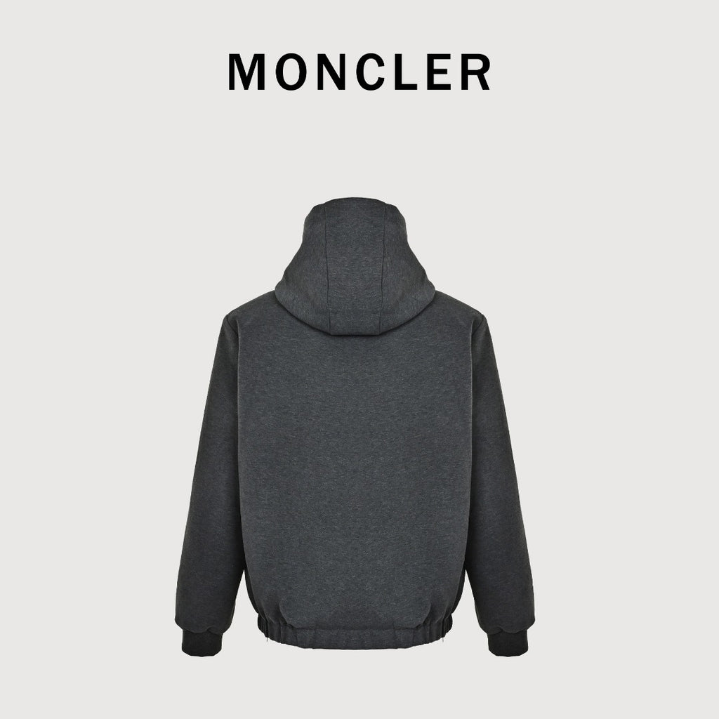 Moncler Sleeve Logo Patch Reversible Zip Hooded Jacket – Black