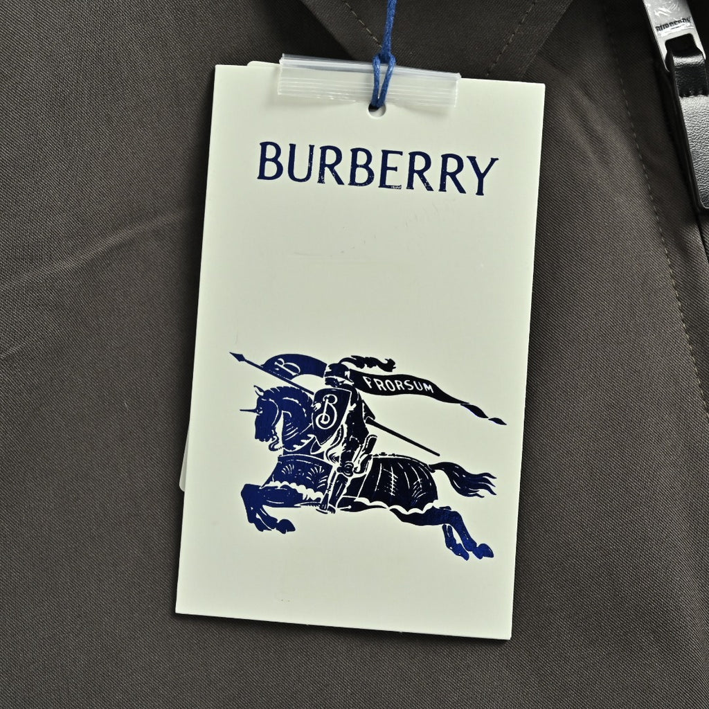 Burberry Equestrian Embroidered Check-Collar Zip Jacket – Olive
