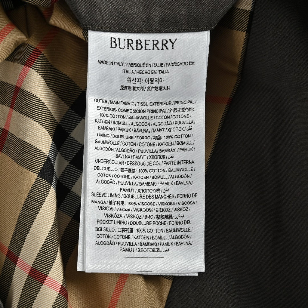 Burberry Equestrian Embroidered Check-Collar Zip Jacket – Olive