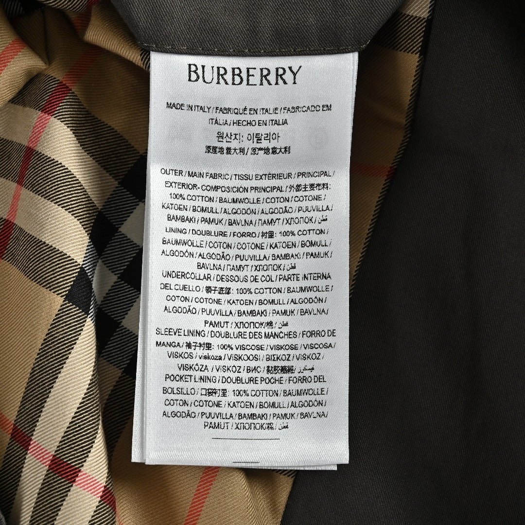 Burberry Equestrian Embroidered Check-Collar Zip Jacket – Olive