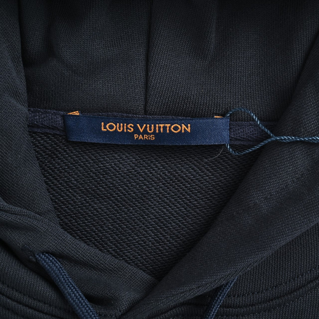 Louis Vuitton LV Sailboat Embroidered Pullover Hoodie – Navy