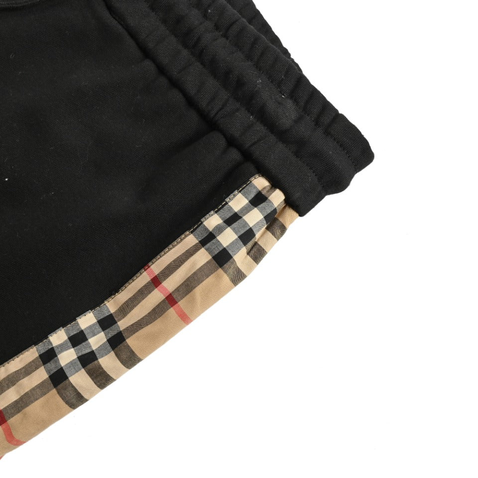 Burberry Side Vinyl Logo Check Jogger Sweatpants – Black