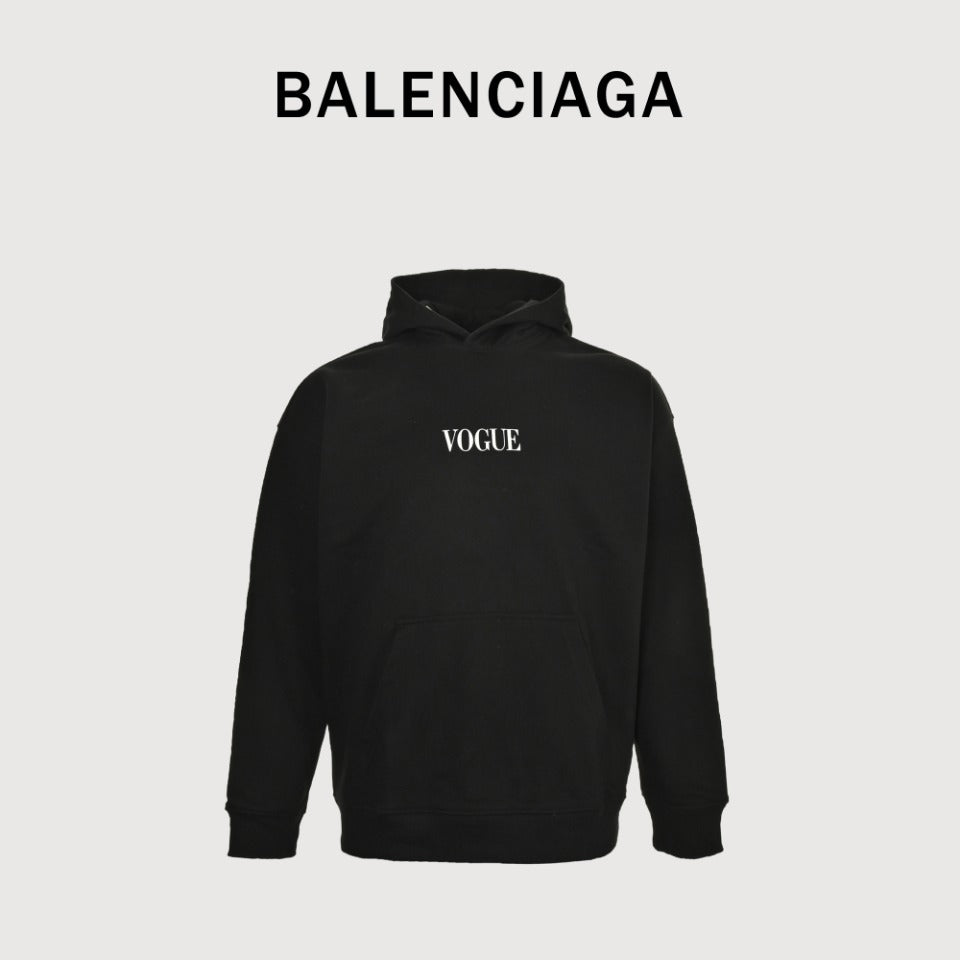 Balenciaga x Vogue Place Vendôme Digital Print Pullover Hoodie – Black