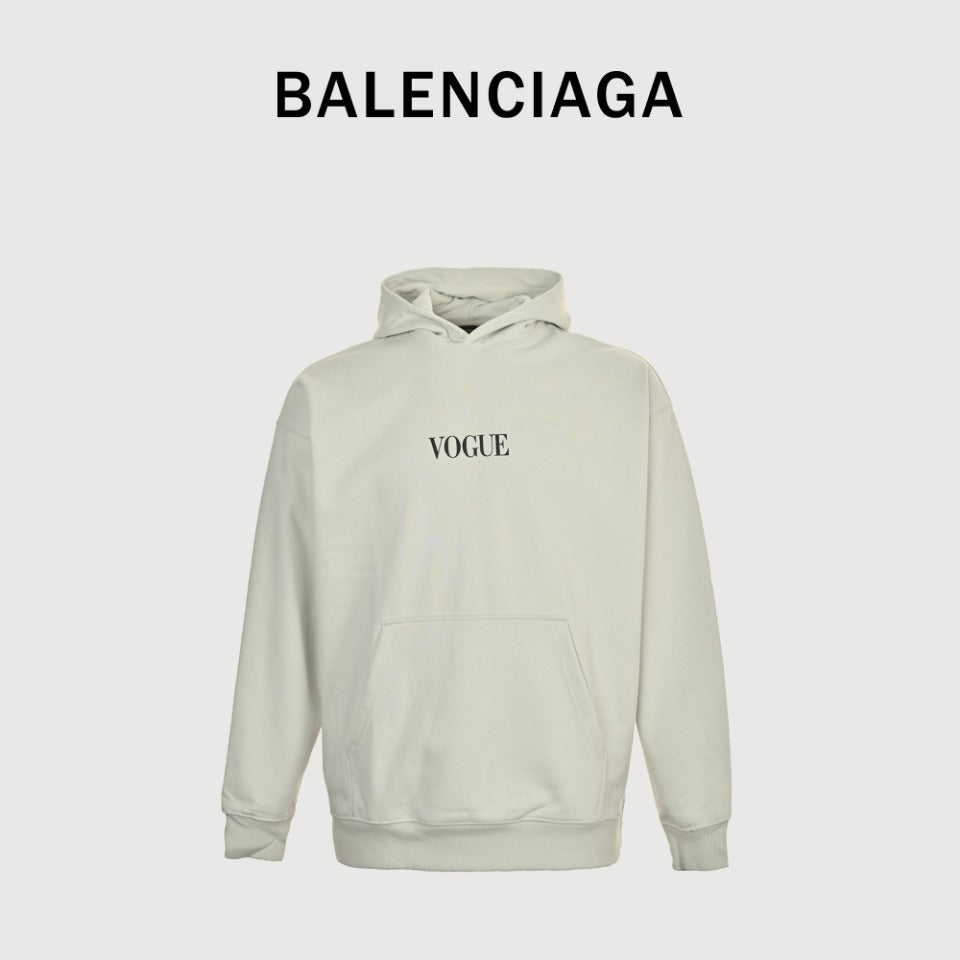 Balenciaga x Vogue Place Vendôme Digital Print Pullover Hoodie – Grey