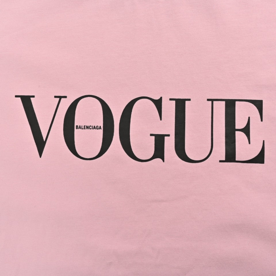Balenciaga x Vogue Place Vendôme Digital Print Long Sleeve T-Shirt – Pink