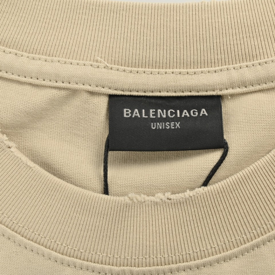 Balenciaga x Vogue Place Vendôme Digital Print Long Sleeve T-Shirt – Beige