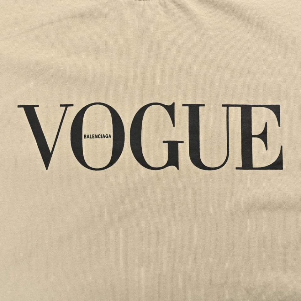 Balenciaga x Vogue Place Vendôme Digital Print Long Sleeve T-Shirt – Beige
