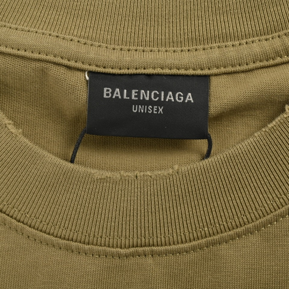 Balenciaga x Vogue Place Vendôme Digital Print Long Sleeve T-Shirt – Khaki