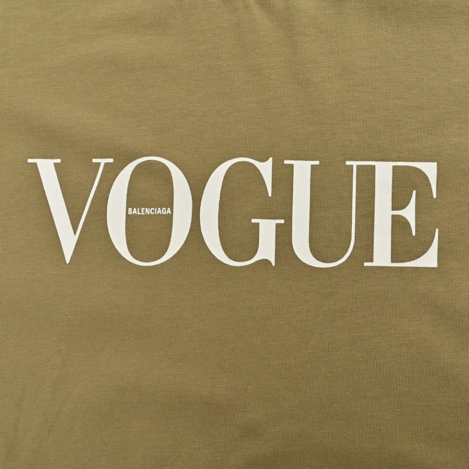 Balenciaga x Vogue Place Vendôme Digital Print Long Sleeve T-Shirt – Khaki