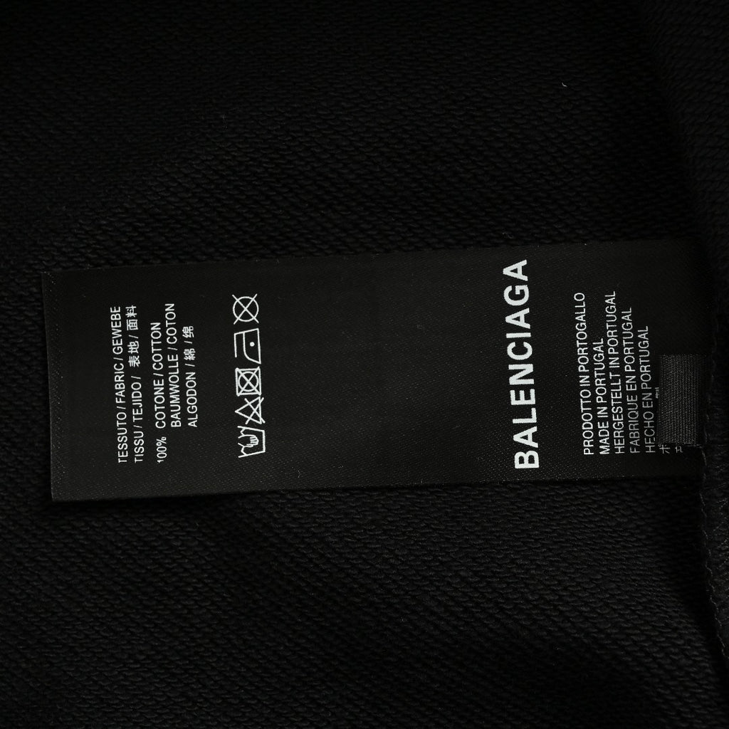Balenciaga 25FW Painted Brushstroke Logo Crewneck Sweatshirt – Black