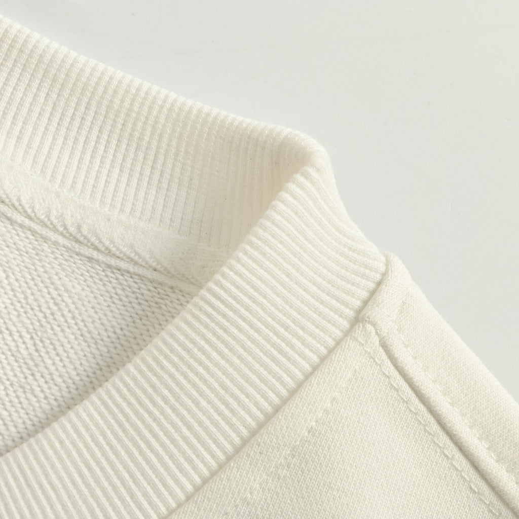 Balenciaga 25FW Painted Brushstroke Logo Crewneck Sweatshirt – Cream