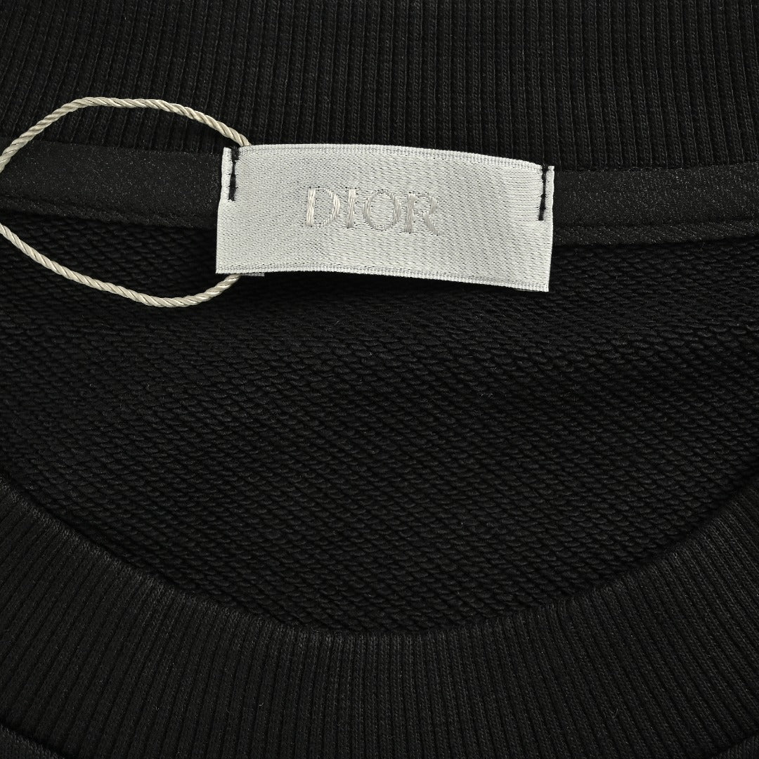 Dior 25FW Sleeve Logo Crewneck Sweatshirt – Black
