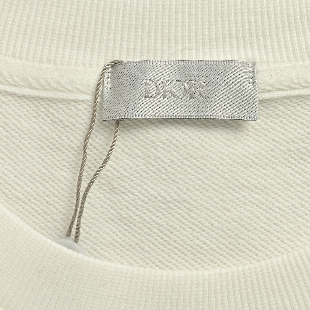Dior 25FW Sleeve Logo Crewneck Sweatshirt – Cream
