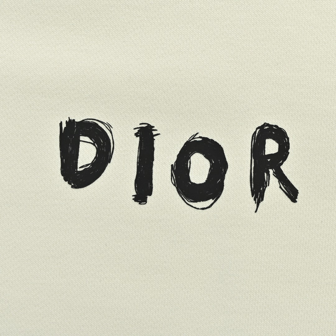 Dior 25FW Sleeve Logo Crewneck Sweatshirt – Cream