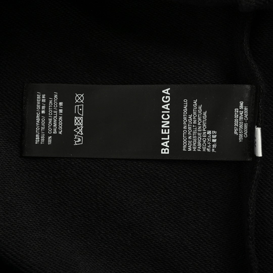 Balenciaga 25FW Bad Poker Player Logo Crewneck Sweatshirt – Black