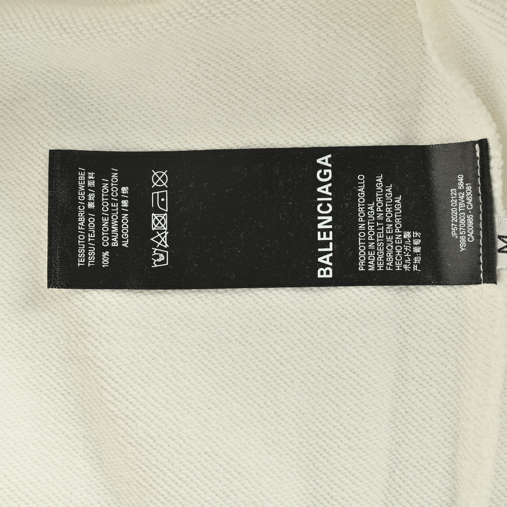 Balenciaga 25FW Bad Poker Player Logo Crewneck Sweatshirt – Cream