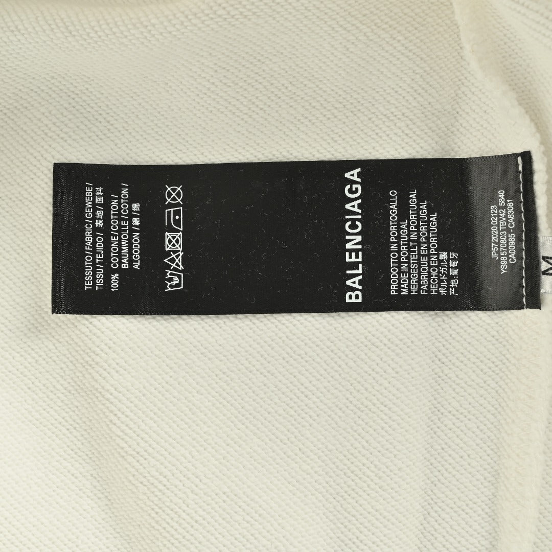 Balenciaga 25FW Bad Poker Player Logo Crewneck Sweatshirt – Cream