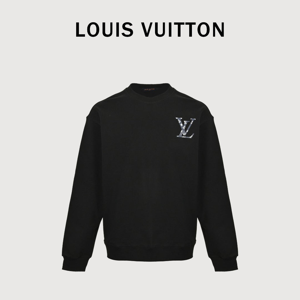 Louis Vuitton LV Small Logo Monogram Star Crewneck Sweatshirt – Black