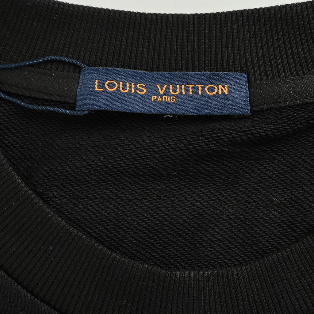 Louis Vuitton LV Small Logo Monogram Star Crewneck Sweatshirt – Black
