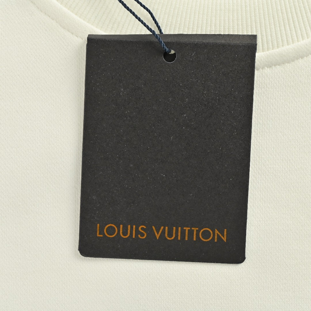 Louis Vuitton LV Small Logo Monogram Star Crewneck Sweatshirt – Cream