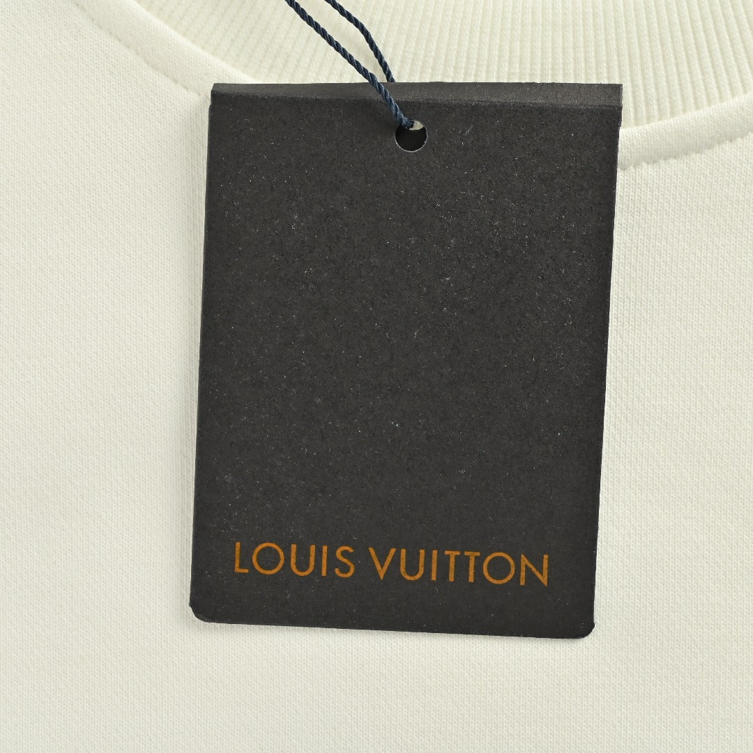 Louis Vuitton LV Small Logo Monogram Star Crewneck Sweatshirt – Cream