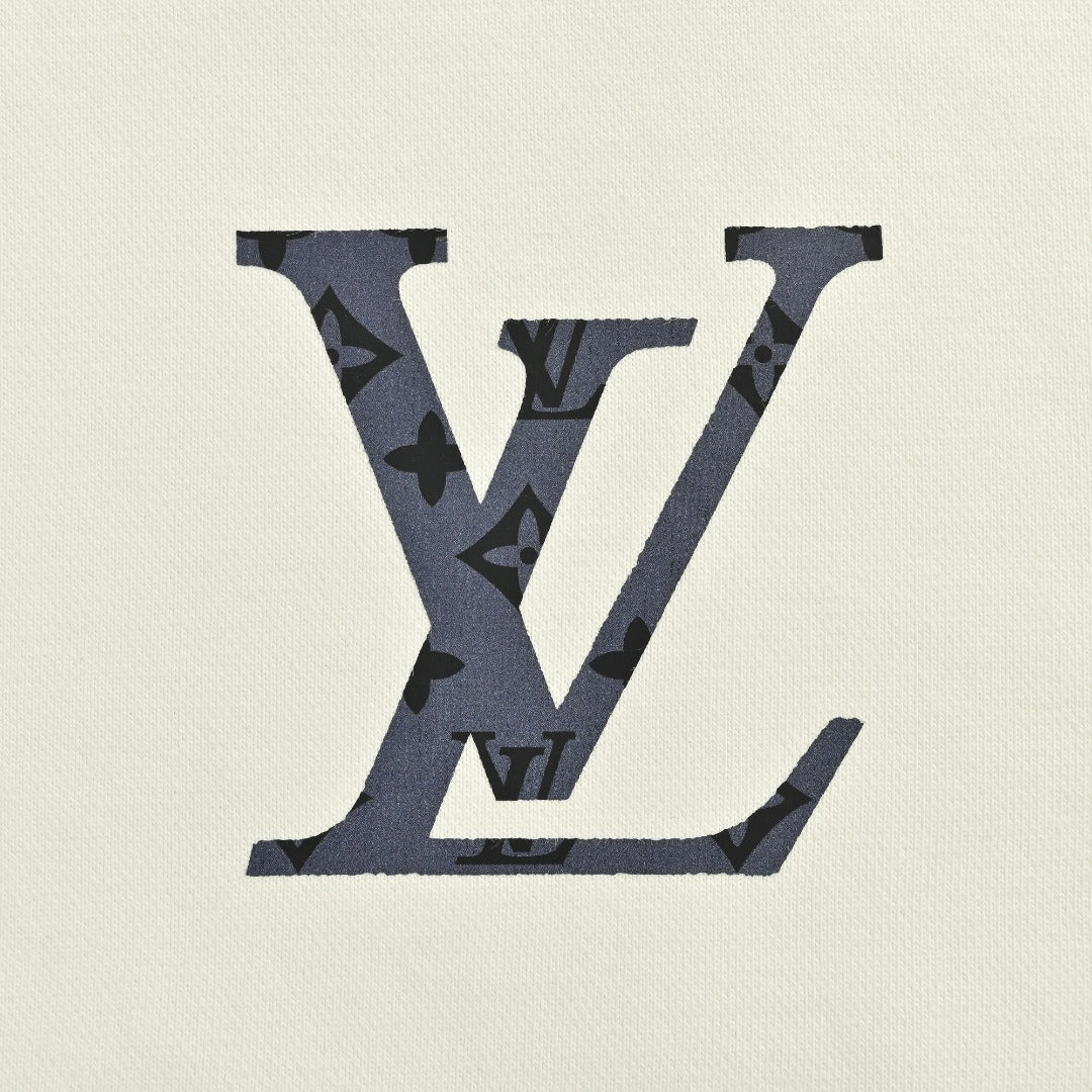 Louis Vuitton LV Small Logo Monogram Star Crewneck Sweatshirt – Cream