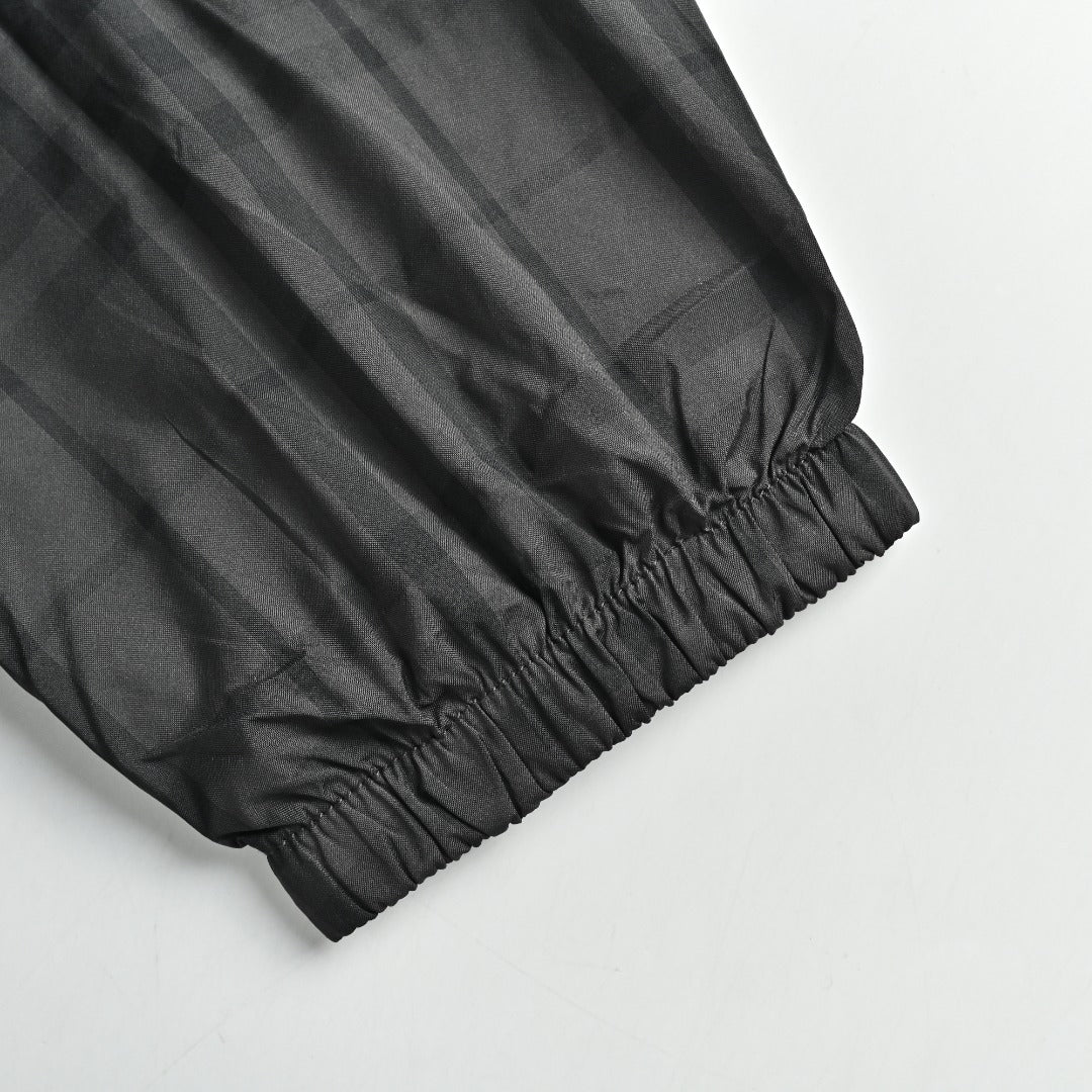 Burberry BBR Check Reversible Hooded Jacket – Black