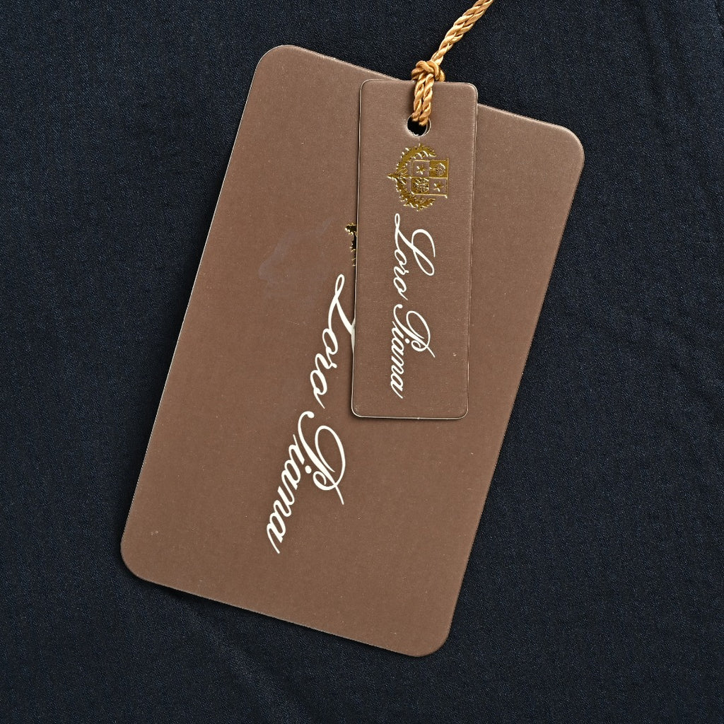 Loro Piana LP Zip Seersucker Stand Collar Jacket – Navy