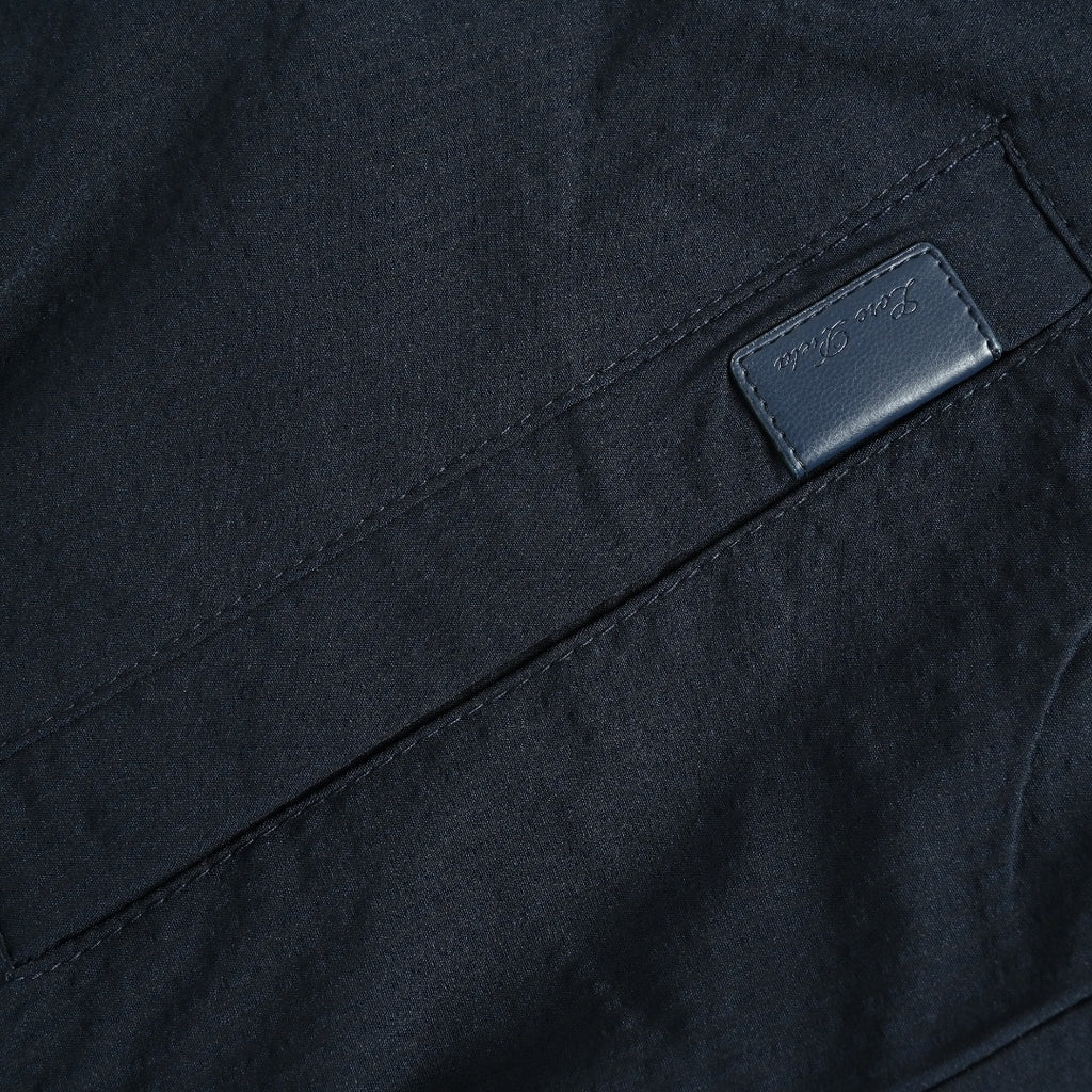 Loro Piana LP Zip Seersucker Stand Collar Jacket – Navy