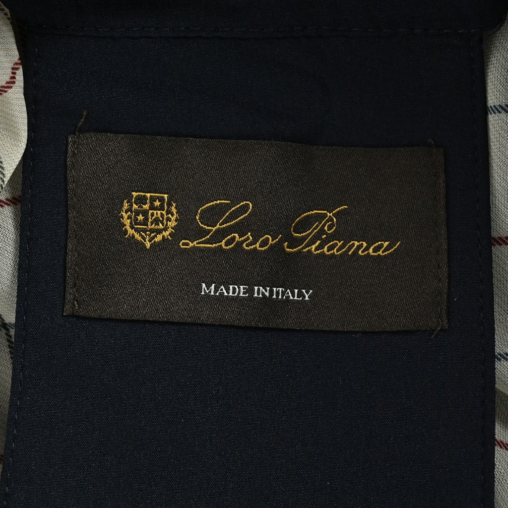 Loro Piana LP Zip Seersucker Stand Collar Jacket – Navy
