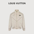 Louis Vuitton LV Leather Logo Satin Track Jacket – Beige