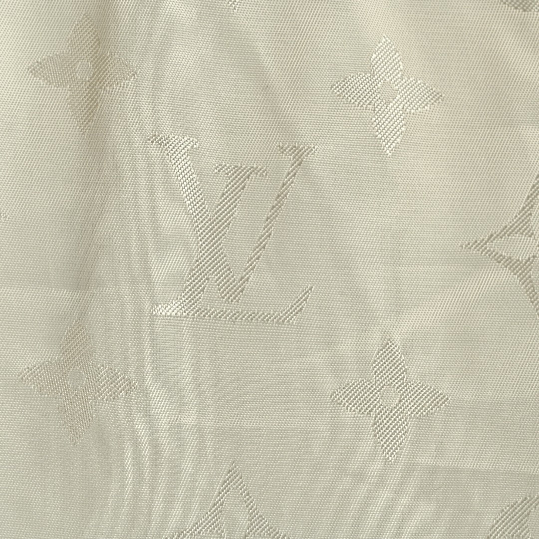 Louis Vuitton LV Leather Logo Satin Track Jacket – Beige